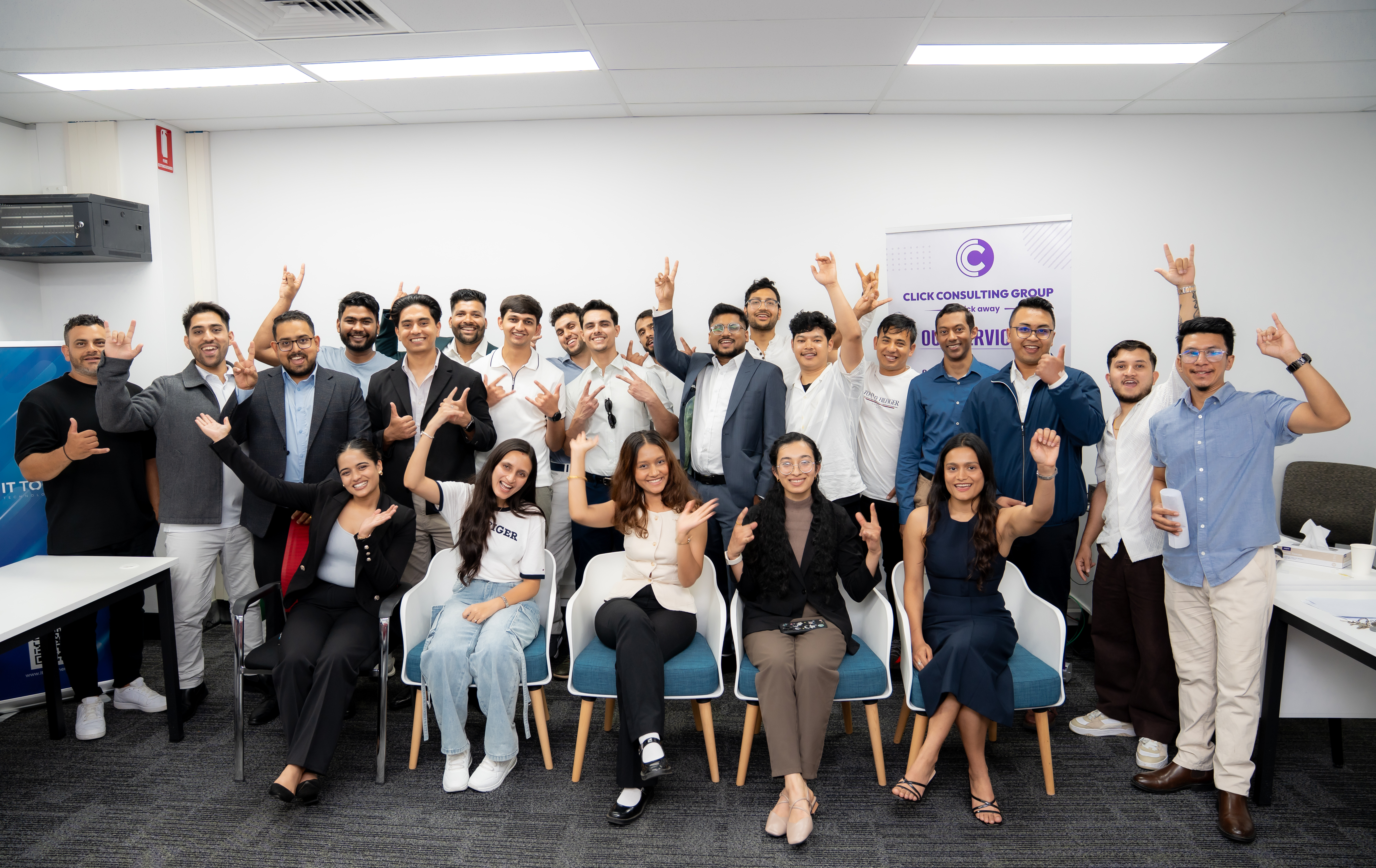 Click Consulting students in a professional training session